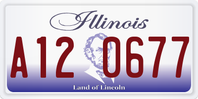 IL license plate A120677