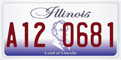 IL license plate A120681