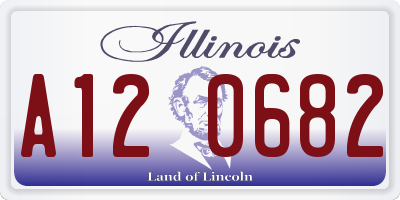 IL license plate A120682