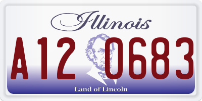 IL license plate A120683