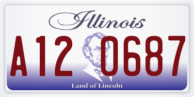 IL license plate A120687