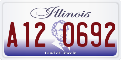 IL license plate A120692
