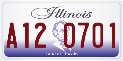 IL license plate A120701