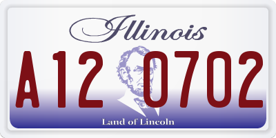 IL license plate A120702