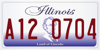 IL license plate A120704