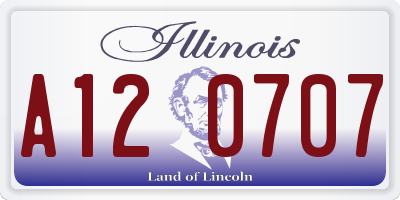 IL license plate A120707