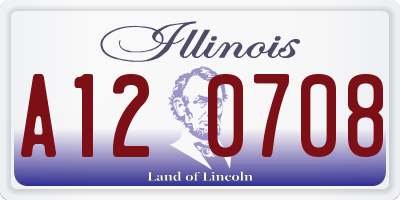 IL license plate A120708