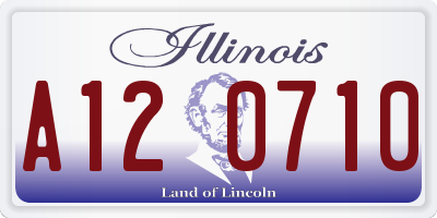 IL license plate A120710