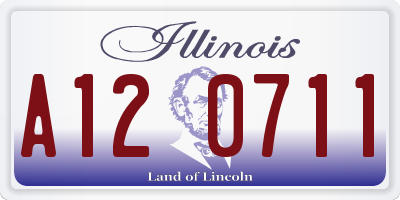 IL license plate A120711
