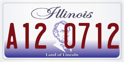 IL license plate A120712