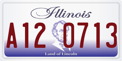 IL license plate A120713