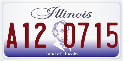 IL license plate A120715