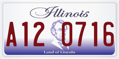 IL license plate A120716