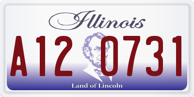 IL license plate A120731