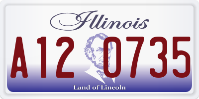 IL license plate A120735