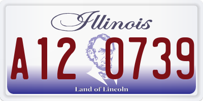 IL license plate A120739