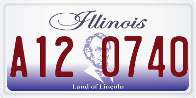 IL license plate A120740