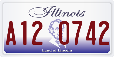 IL license plate A120742