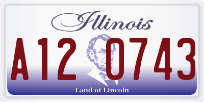 IL license plate A120743
