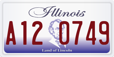 IL license plate A120749