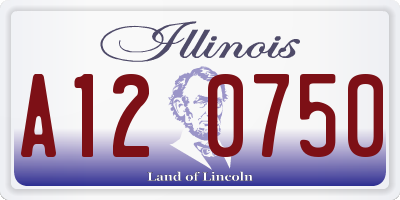 IL license plate A120750