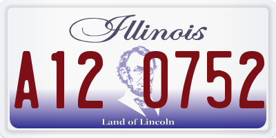IL license plate A120752