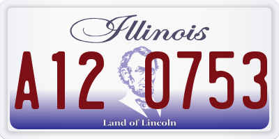 IL license plate A120753