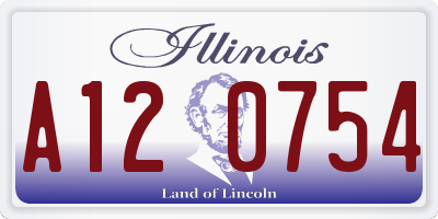 IL license plate A120754