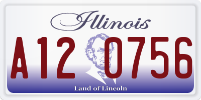 IL license plate A120756