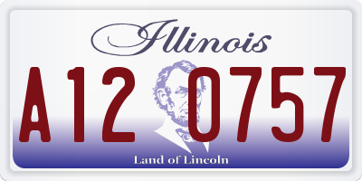 IL license plate A120757