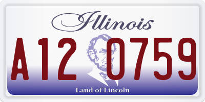 IL license plate A120759