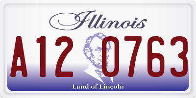 IL license plate A120763