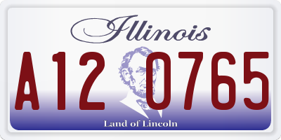 IL license plate A120765