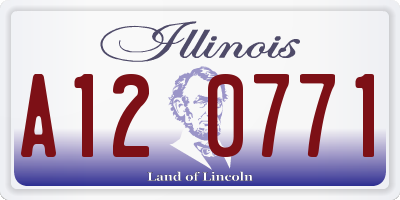 IL license plate A120771