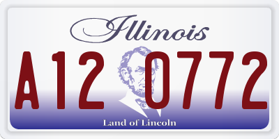 IL license plate A120772