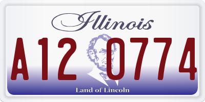 IL license plate A120774