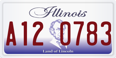 IL license plate A120783