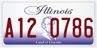 IL license plate A120786