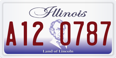 IL license plate A120787