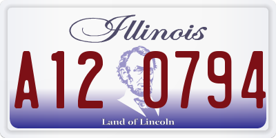 IL license plate A120794