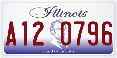 IL license plate A120796