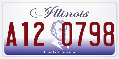 IL license plate A120798
