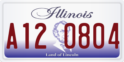 IL license plate A120804