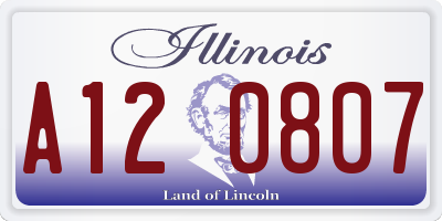 IL license plate A120807
