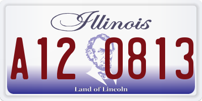 IL license plate A120813