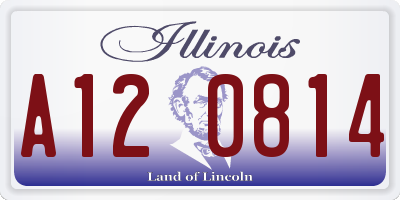 IL license plate A120814