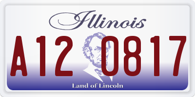 IL license plate A120817