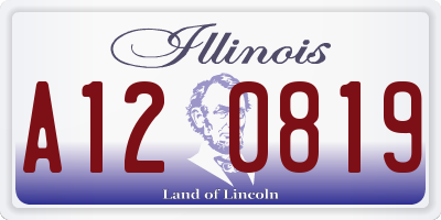 IL license plate A120819