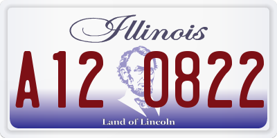 IL license plate A120822