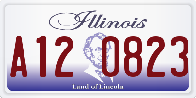 IL license plate A120823